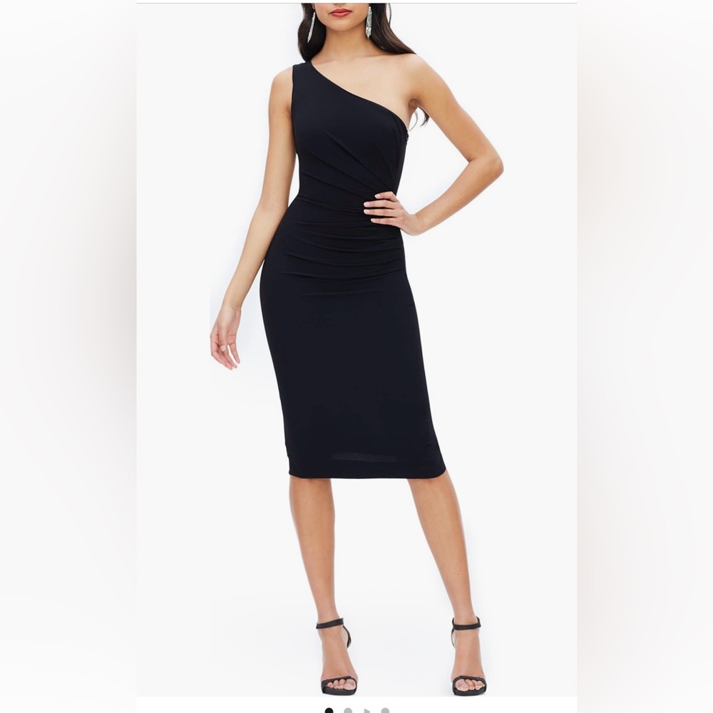 Dress the Population One-Shoulder Dress Black